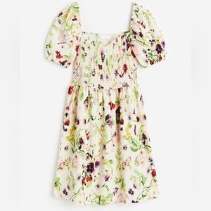 H&M Puff Sleeve Floral Mini Dress